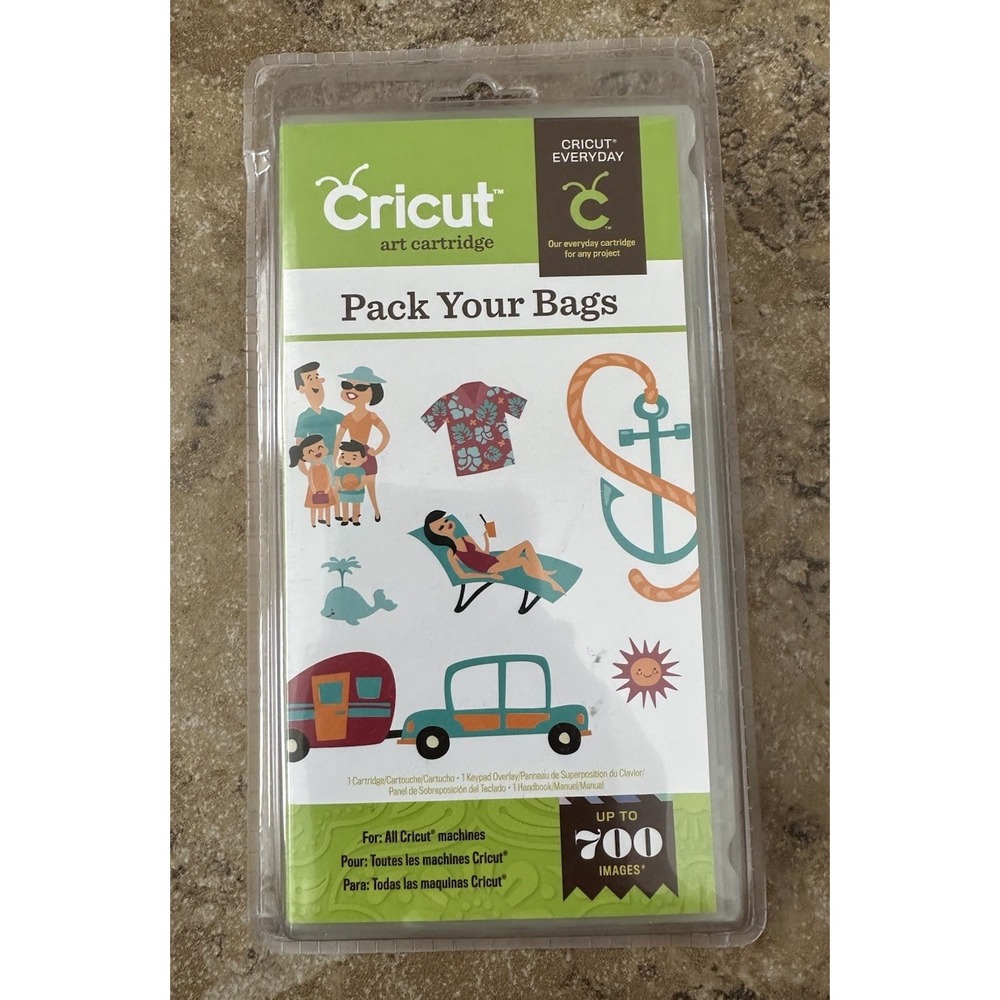 Cricut Cartridge PACK YOUR BAGS - New in sealed package (2010)